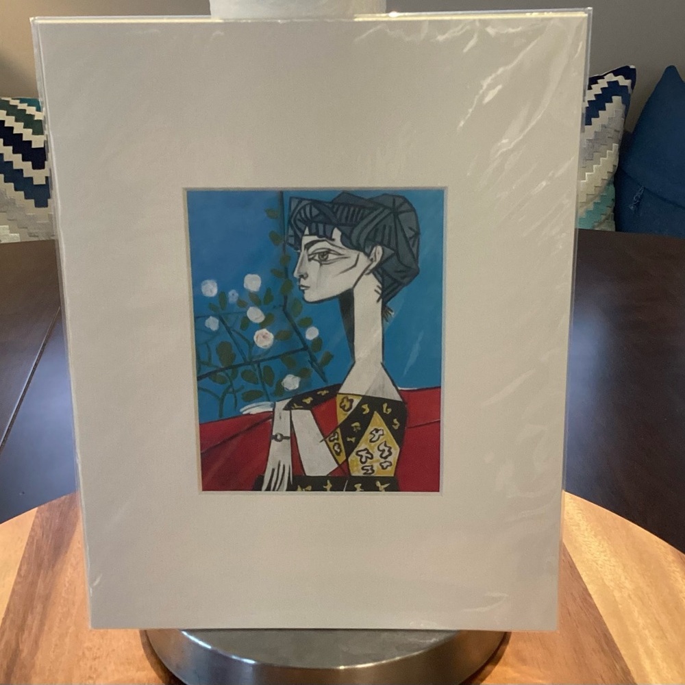Picasso Jaqueline Avec Les Fleurs Art Print Abstract Portrait NWTs
